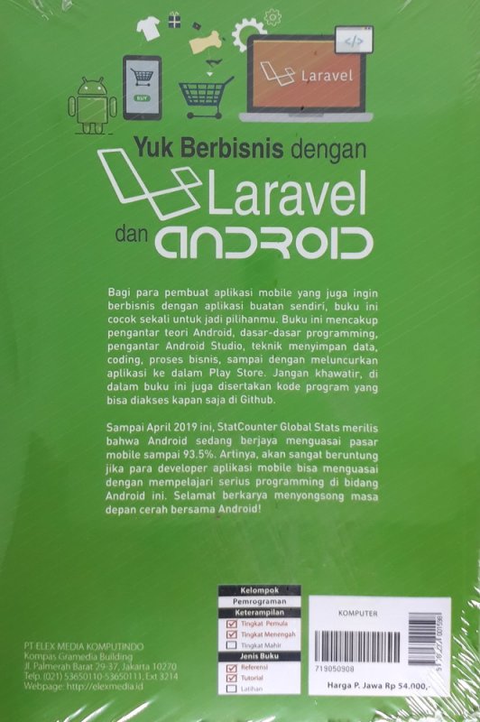 Cover Belakang Buku Yuk Berbisnis dengan Laravel dan Android