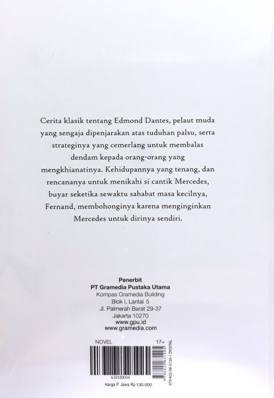 Cover Belakang Buku Classics: The Count of Monte Cristo