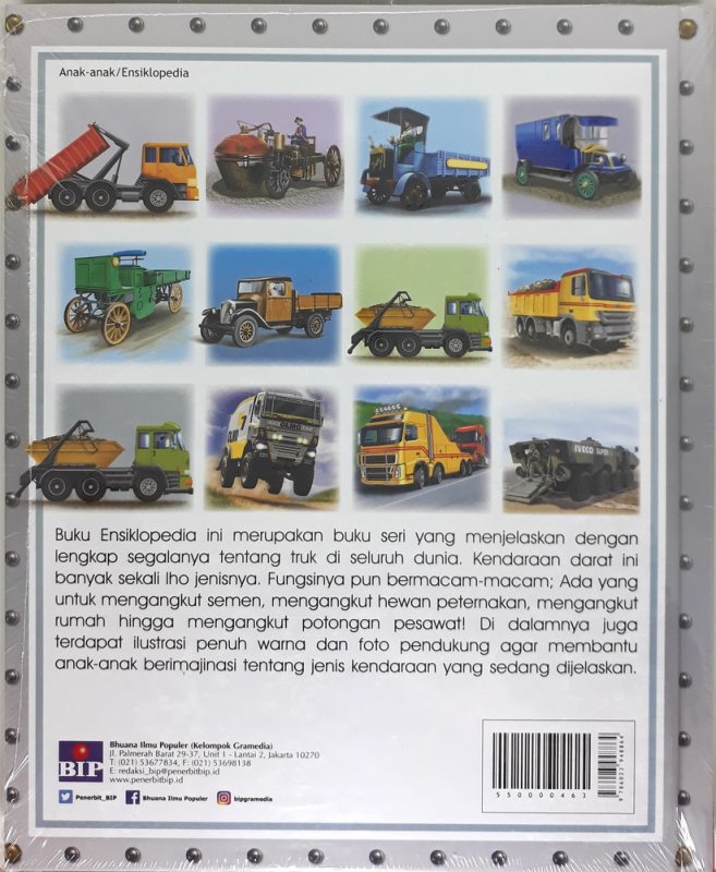 Cover Belakang Buku Ensiklopedia Junior: Truk (Edisi Khusus, Hard Cover)