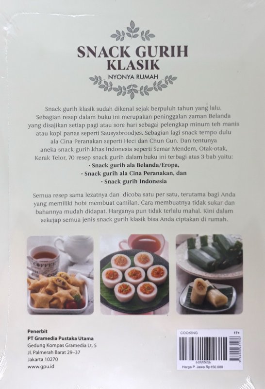 Cover Belakang Buku Snack Gurih Klasik