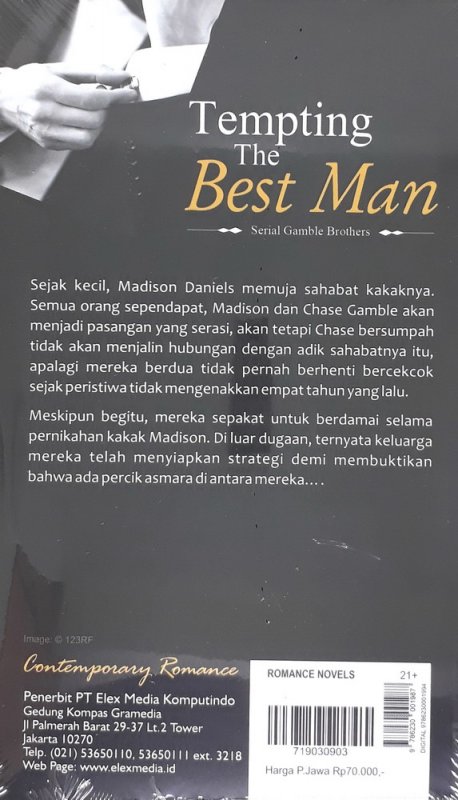 Cover Belakang Buku CR: Tempting the Best Man