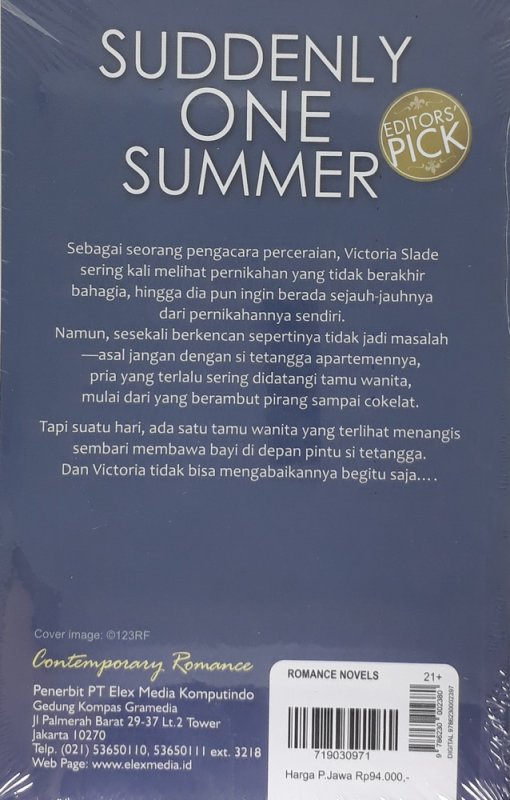Cover Belakang Buku CR: Suddenly One Summer