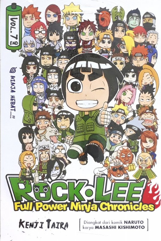 Cover Buku Rock Lee - Full Power Ninja Chronicles 7 - Ninja Hebat!!