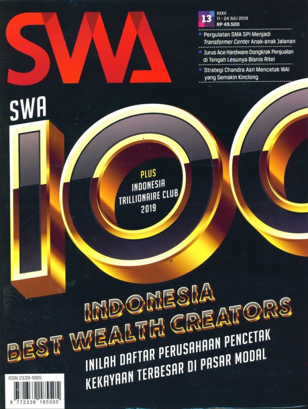 Cover Buku Majalah SWA Sembada No. 13 | 11-24 Juli 2019