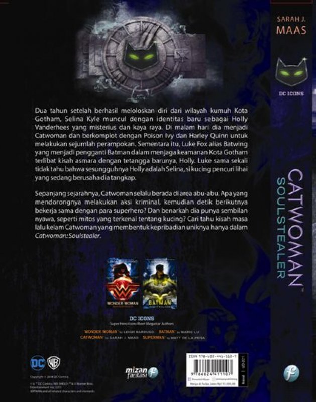 Cover Belakang Buku Catwoman Soulstealer