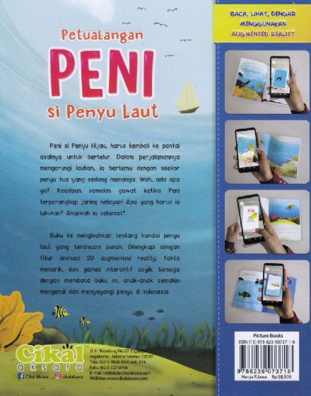 Cover Belakang Buku Petualangan PENI si Penyu Laut (PICTURE BOOKS) (Promo Best Book)