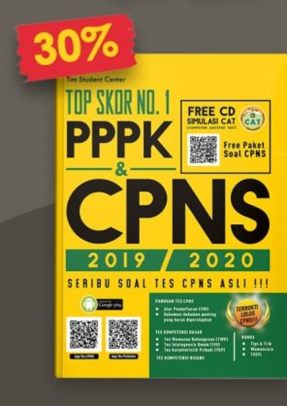 Cover Buku Top Skor No.1 Tes CPNS 2019/2020