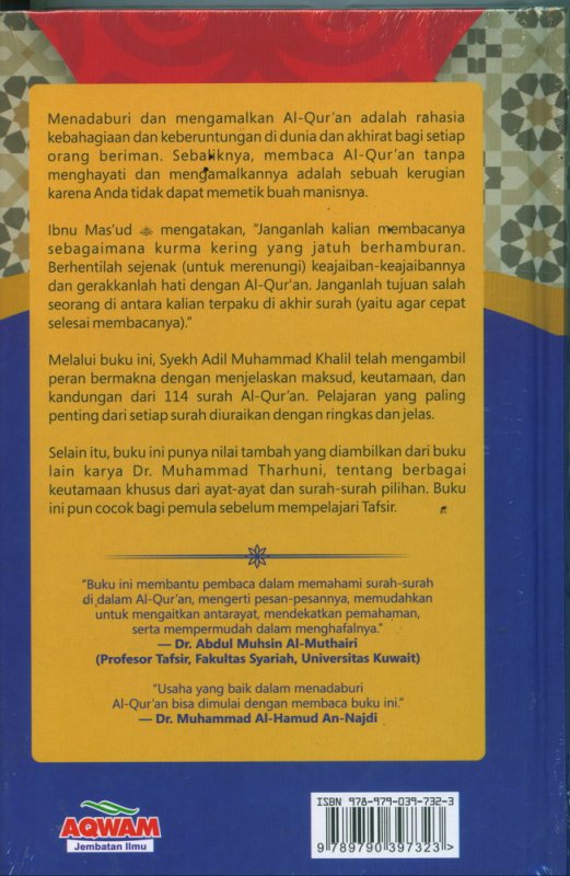 Cover Belakang Buku Qu'ran Mapping: Mudah Belajar Kandungan 114 Surah Al-Qur'an (Hard Cover)
