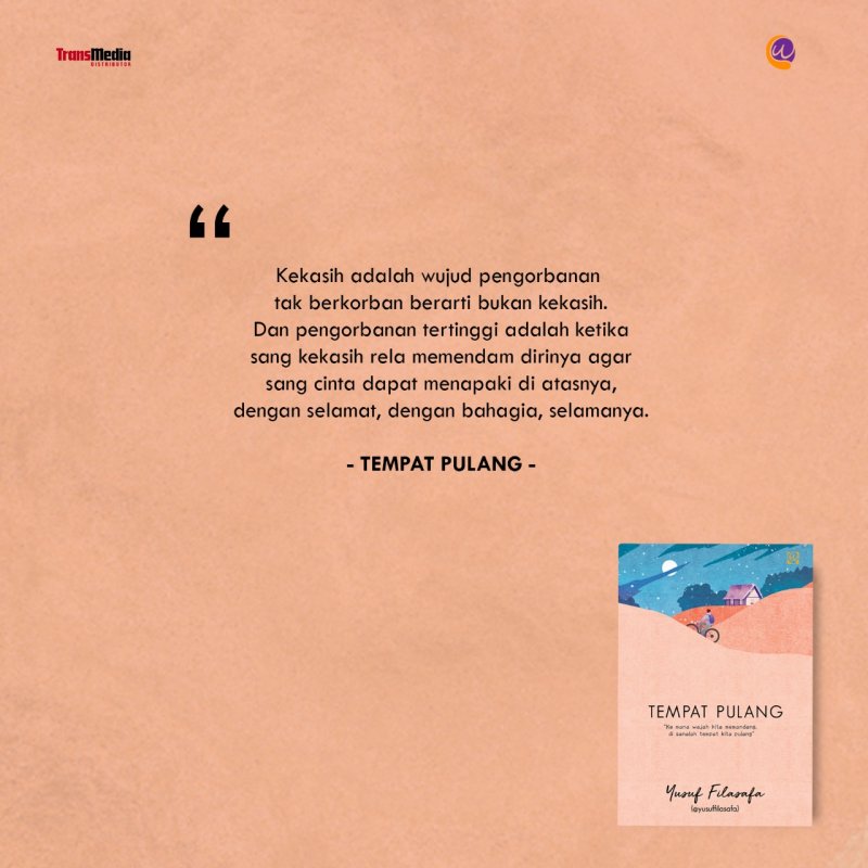 Cover Belakang Buku Tempat Pulang (Promo Best Book)