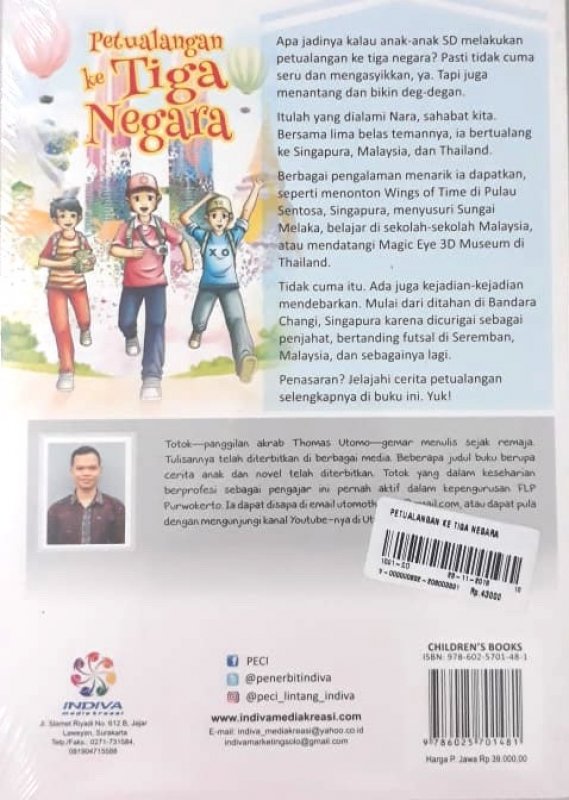 Cover Belakang Buku Petualangan ke Tiga Negara (seri pendidikan karakter untuk Anak)