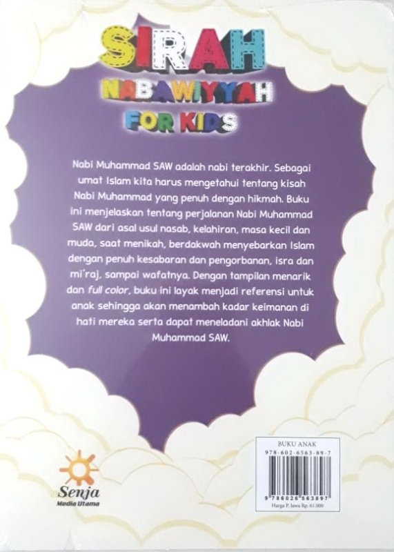 Cover Belakang Buku Sirah Nabawiyyah For Kids