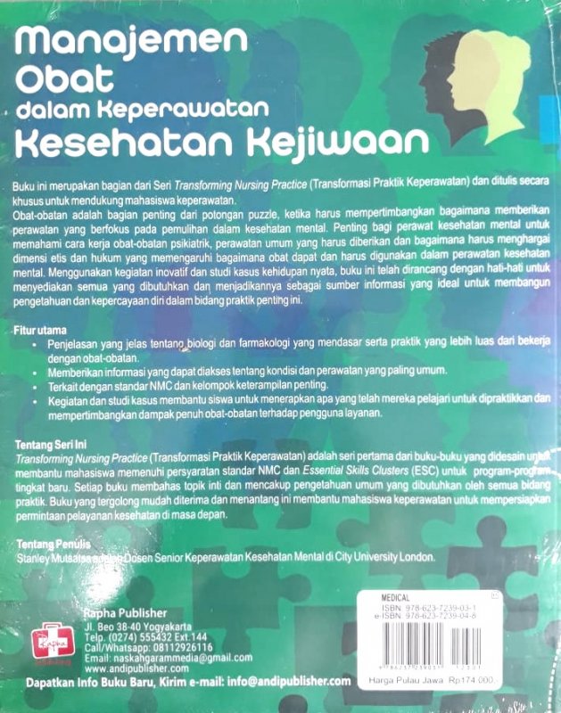 Cover Belakang Buku Manajemen Obat dalam Keperawatan Kesehatan Kejiwaan