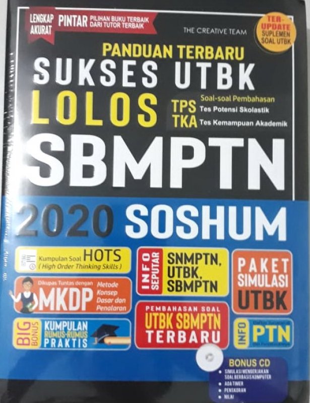 Cover Buku Panduan Terbaru Sukses UTBK Lolos SBMPTN 2020 SOSHUM
