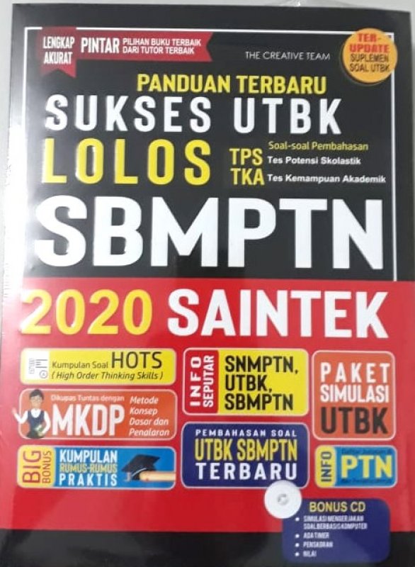 Cover Buku Panduan Terbaru Sukses UTBK Lolos SBMPTN 2020 SAINTEK