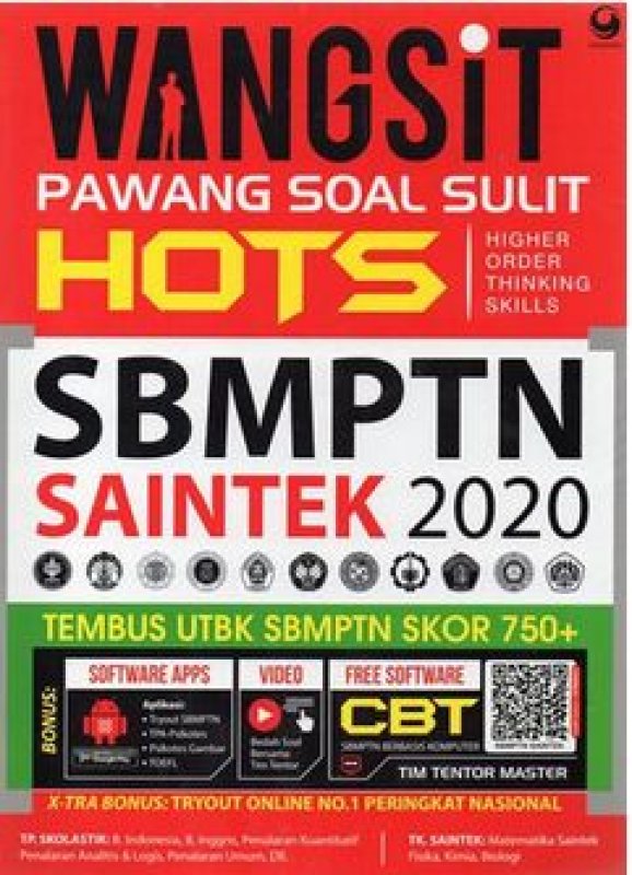 Cover Buku Wangsit (Pawang Soal Sulit) Sbmptn Saintek 2020