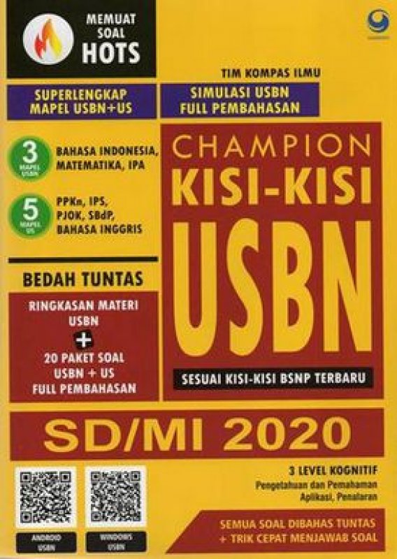 Cover Buku Champion Kisi-Kisi USBN SD/MI 2020