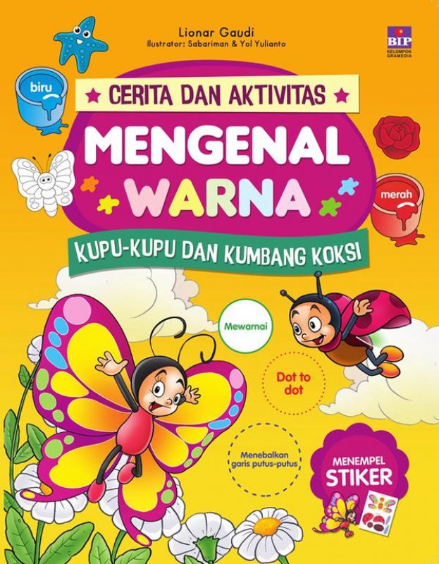 Cover Belakang Buku Cerita Dan Aktivitas Mengenal Warna : Kupu-Kupu Dan Kumbang