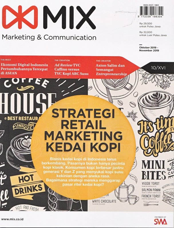 Cover Buku  	Majalah MIX Marketing Communications #10 Edisi Oktober 2019 - November 2019