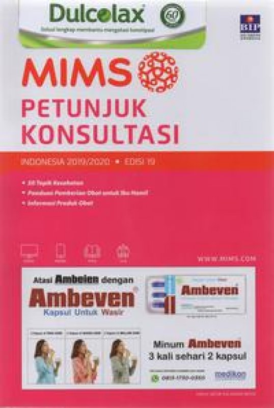 Cover Buku MIMS Petunjuk Konsultasi Edisi 19 Tahun 2019/2020