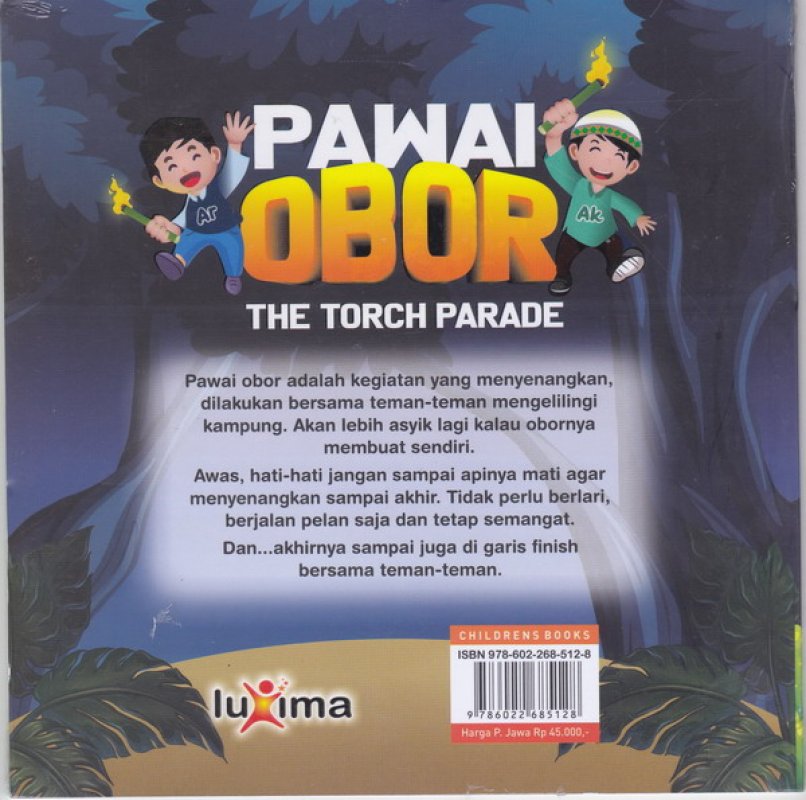 Cover Belakang Buku Pawai Obor ( THE TORCH PARADE ) 