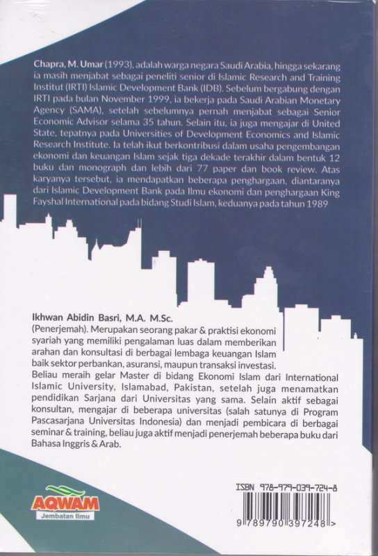 Cover Belakang Buku Islam dan Pembangunan Ekonomi ( Aqwam )