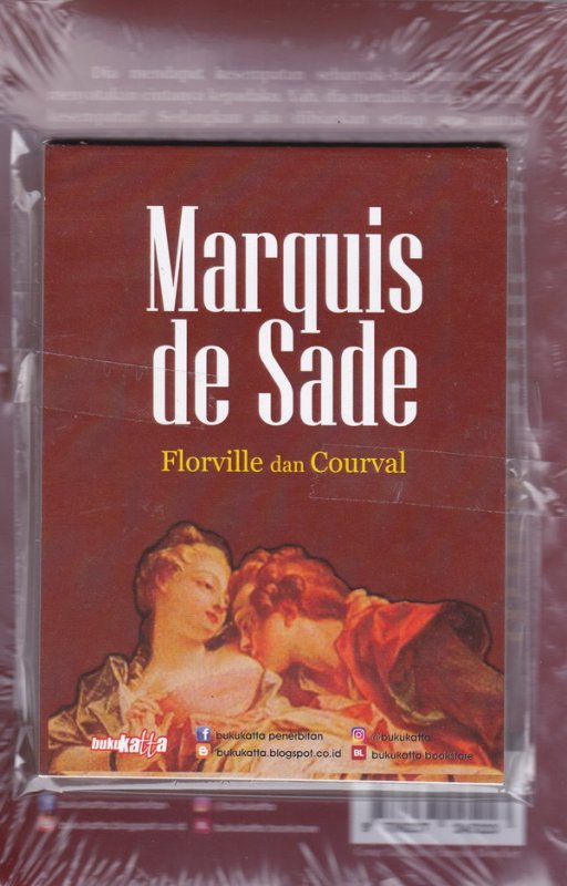 Cover Belakang Buku Florville dan Courval - Marquis de Sade  ( Gratis Blocknote ) 