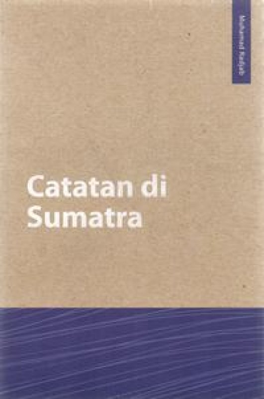 Cover Buku Catatan di Sumatra (Balai Pustaka)