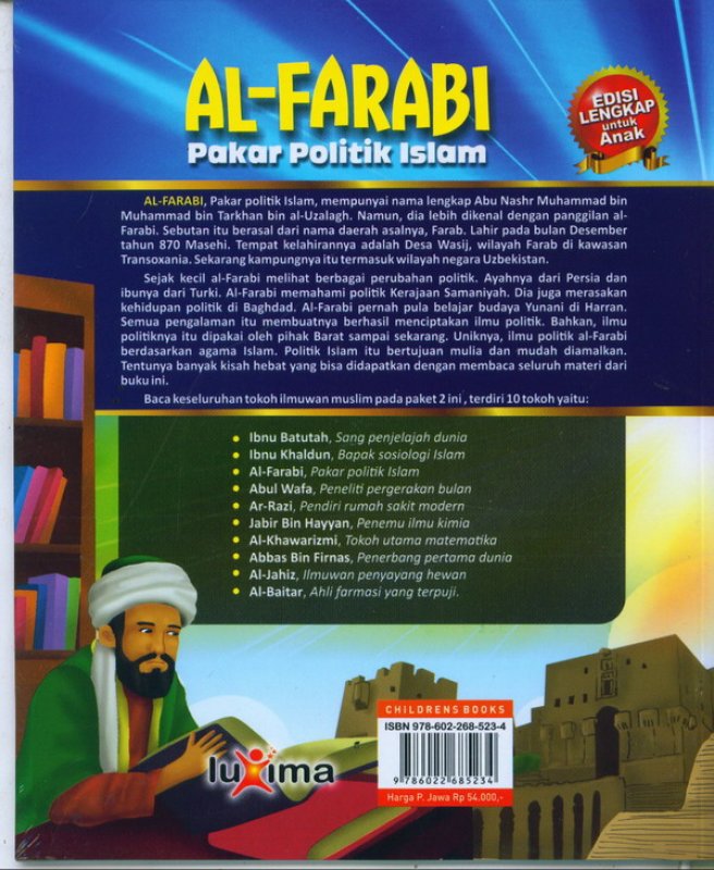 Cover Belakang Buku AL-FARABI : pakar politik islam