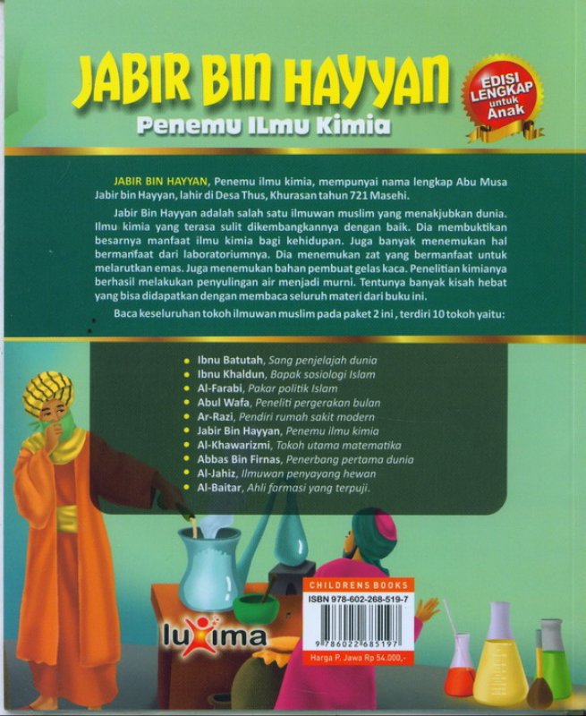 Cover Belakang Buku JABIR BIN HAYYAN