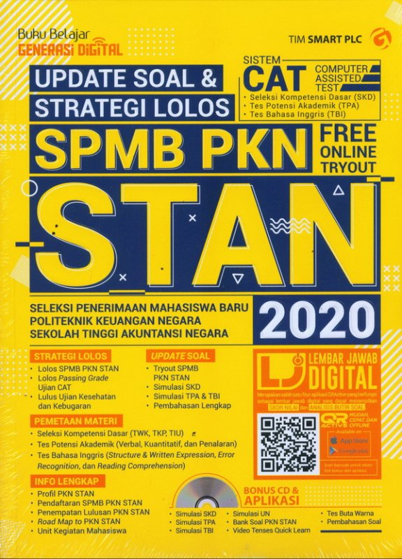 Cover Depan Buku Update Soal % Strategi Lolos SPMB PKN STAN 2020