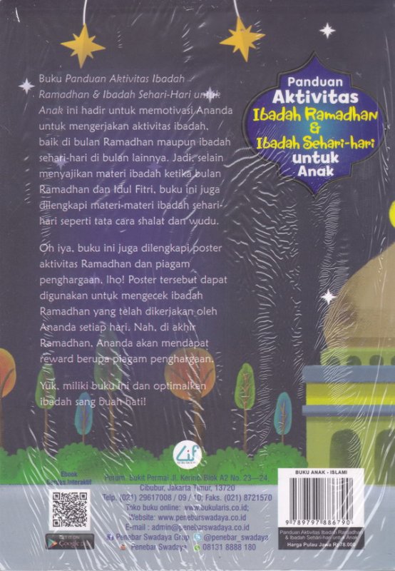 Cover Belakang Buku Panduan Aktivitas Ibadah Ramadhan & Ibadah Sehari-hari Untuk Anak