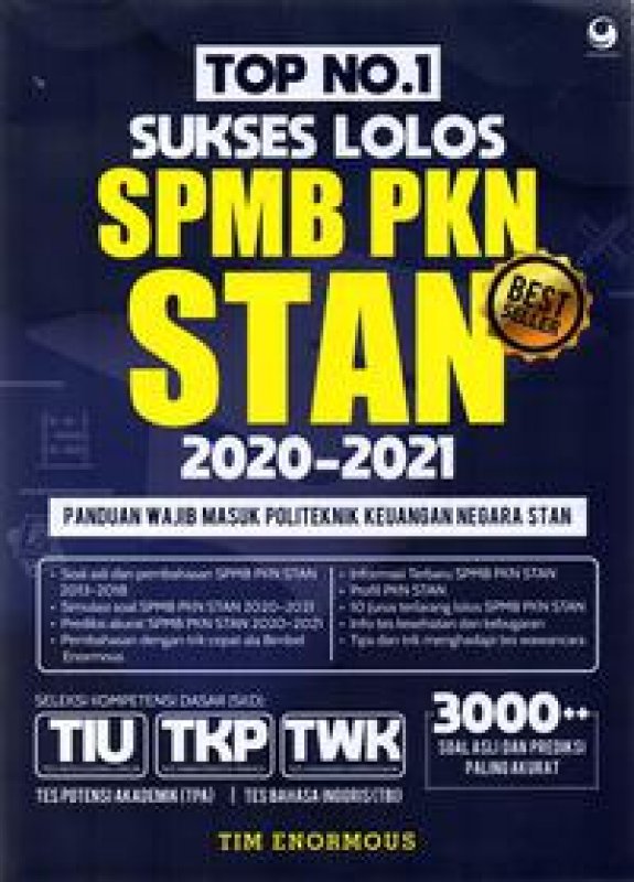 Cover Buku Top No.1 Sukses Lolos SPMB PKN STAN 2020 - 2021