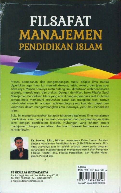 Cover Belakang Buku Filsafat Manajamen Pendidikan Islam