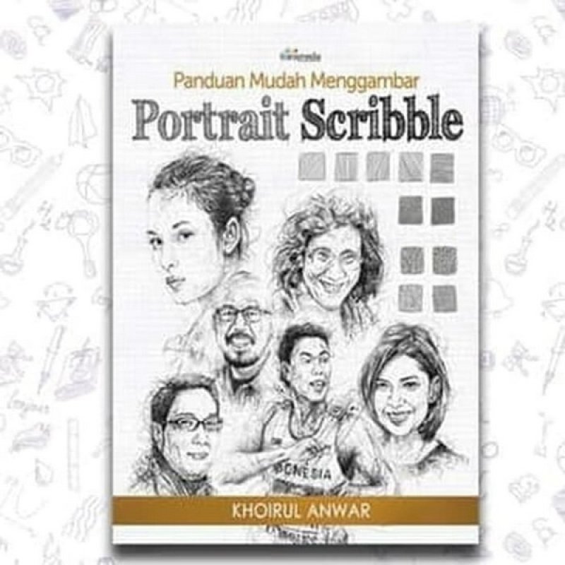 Cover Buku Panduan Mudah Menggambar Portrait Scribble