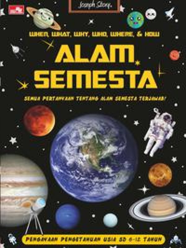 Cover Buku when, what, why, who, where, dan how - Alam Semesta