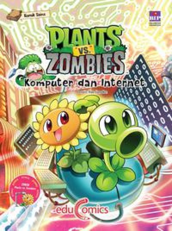 Cover Buku Educomics Plants Vs Zombies : Komputer Dan Internet