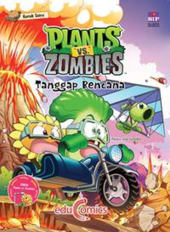 Cover Buku Educomics Plants Vs Zombies : Tanggap Bencana