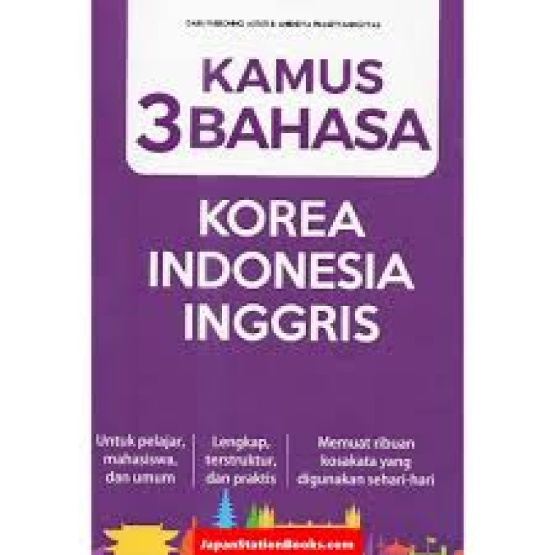 Cover Buku Kamus 3 Bahasa Korea-indonesia-inggris