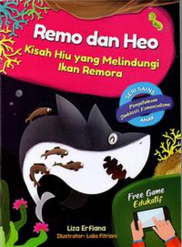 Cover Buku Remo Dan Heo; Kisah Hiu Yang Melindungi Ikan Remora