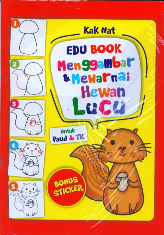 Cover Buku EDU BOOK: Menggambar & Mewarnai Hewan Lucu