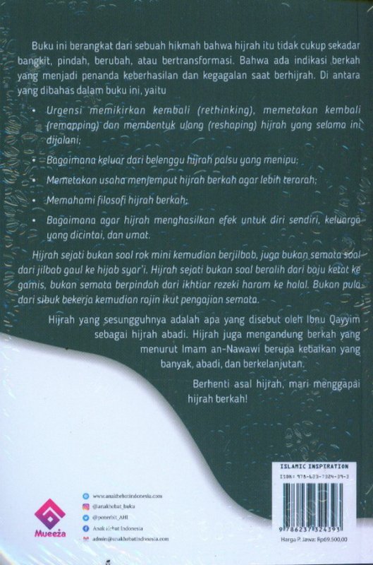 Cover Belakang Buku Hijrah Berkah For Muslimah Milenial