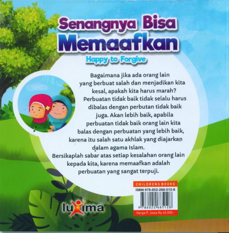 Cover Belakang Buku Senangnya Bisa Memaafkan Happy To Forgive