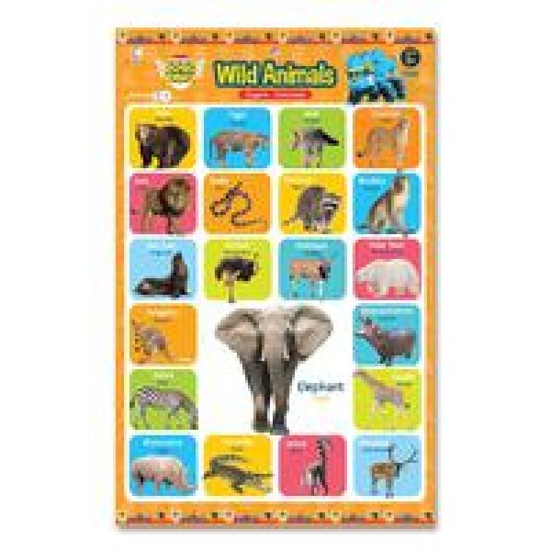 Cover Buku Opredo Poster 2 In 1 Gogo Dino: Wild Animals And Tame Animal