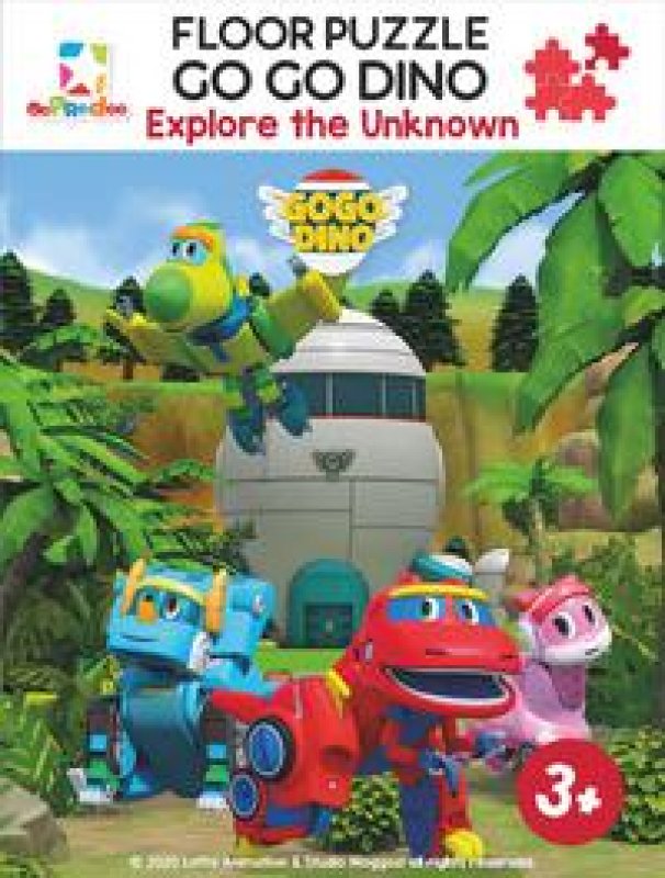 Cover Buku Opredo Floor Puzzle Go Go Dino: Explore the Unknown