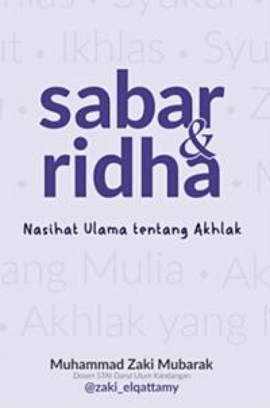 Cover Buku Sabar Dan Ridha