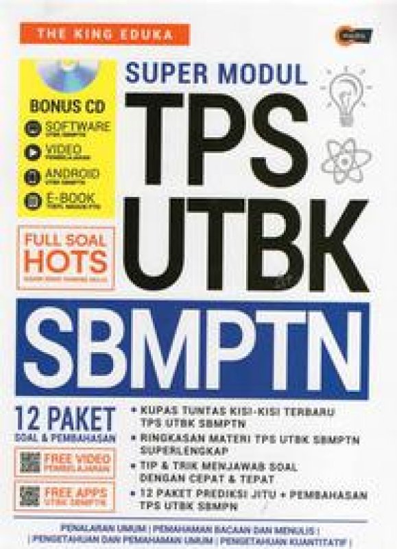 Cover Buku Super Modul Tps Utbk Sbmptn Plus Cd 12 Paket Soal&Pembahasan