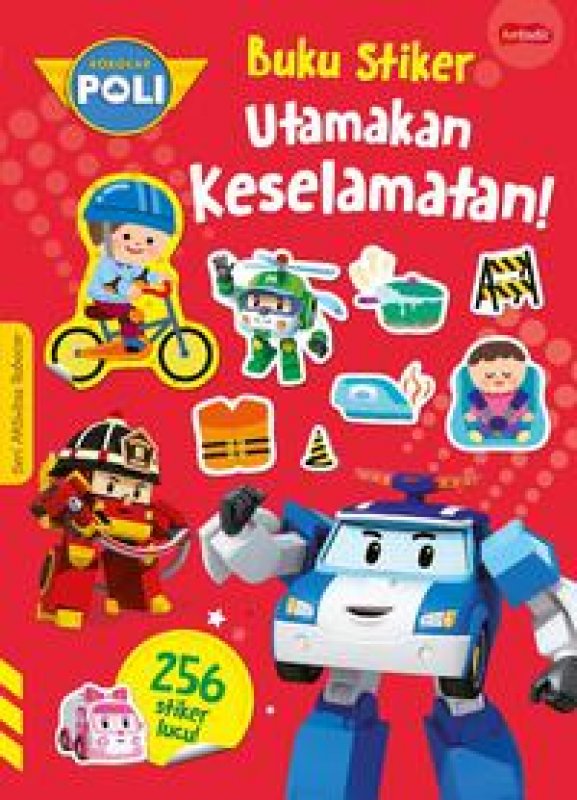 Cover Buku Robocar Poli : Buku Stiker Utamakan Keselamatan!