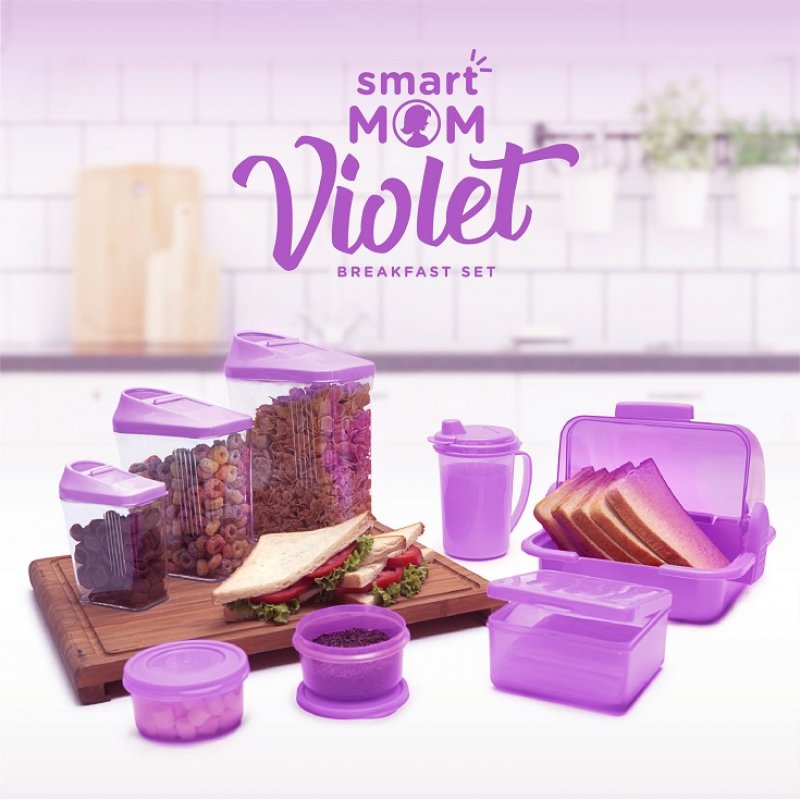Cover Buku Smart Mom Violet Breakfast Set: Tempat Penyimpanan Serba Guna