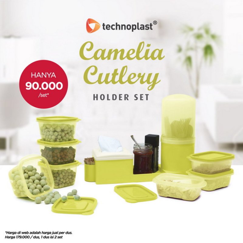Cover Buku Technoplast Camelia Cutlery Holder 2 Set: Tempat Penyimpanan Serba Guna