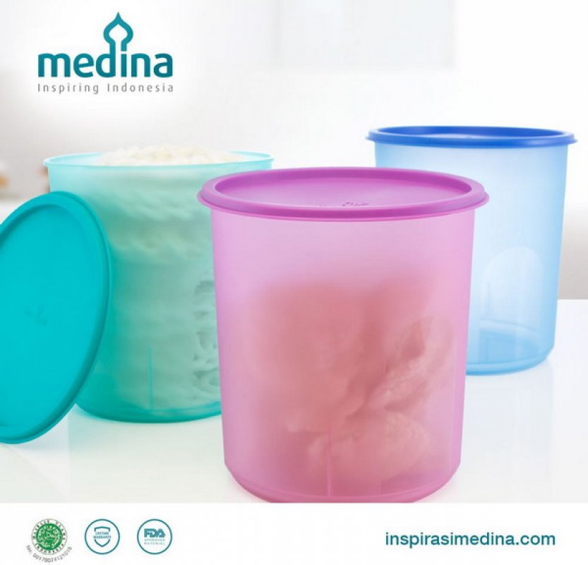 Cover Belakang Buku Food Storage Collection : Azalea Round Snack Container (Set of 3)